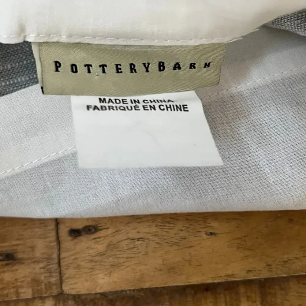 2 Pottery Barn Gray Blackout Lining Curtain Panels 50x84 Linen Blend